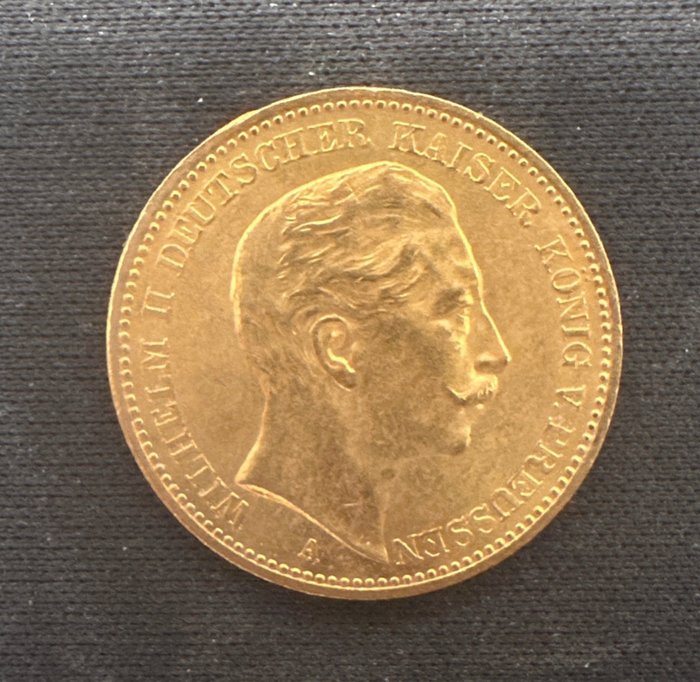 德国， 帝国, 德国， 普鲁士. Wilhelm II. (1888-1918). 20 Mark 1901  (没有保留价)