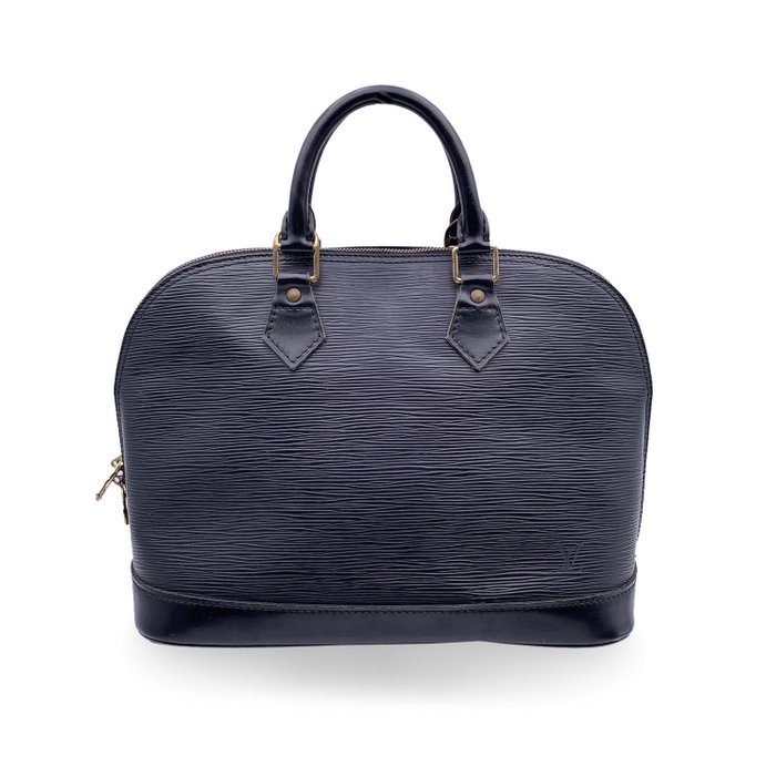 Louis Vuitton - Vintage Black Epi Leather Alma Top Handle Bag - Mala de mão