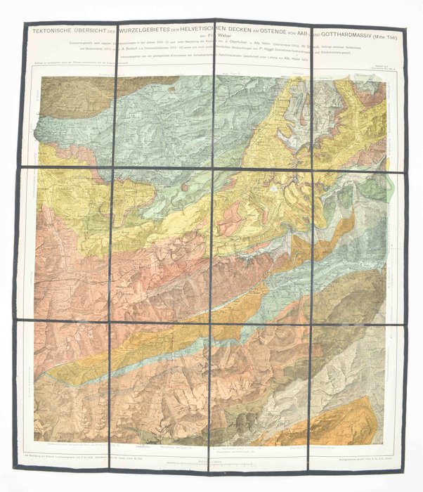 Schweiz, Kort - Forskellige - Seven Geological maps - 1921-1950
