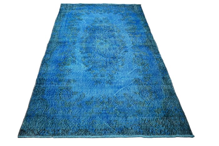 蓝色复古 √ 证书 √ 干净如新 - 小地毯 - 193 cm - 115 cm