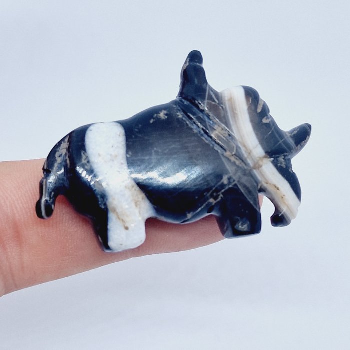 萨蒙谷晚期或骠州早期 天然带状玛瑙 骑象人珠护身符 - 41 mm