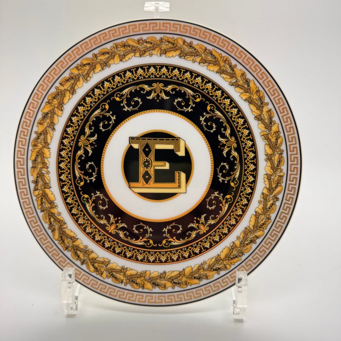 Rosenthal - Versace - 盤子 - BROTTELLER 17 cm VIRTUS ALPHABET Buchstabe E - 瓷器