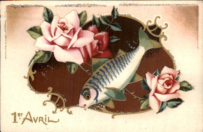 Fantasie, 1 april - Ansichtkaart (50) - 1900-1950