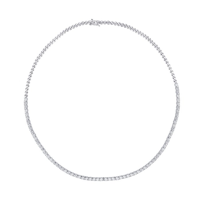 Halsband Vittguld -  8.71 tw. Diamant  (Labbodlad)