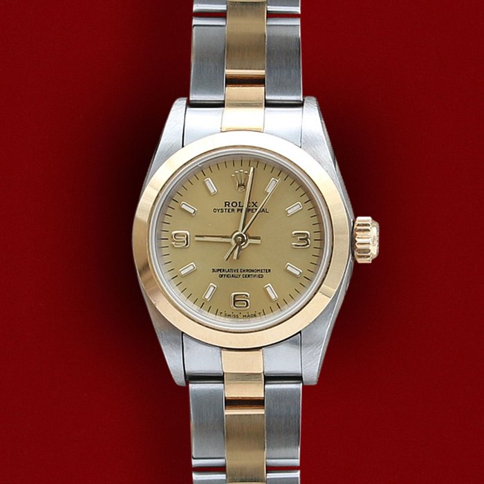 Rolex - Oyster Perpetual - Champagne 3-6-9 Dial - Ref. 67183 - Γυναίκες - 1990-1999
