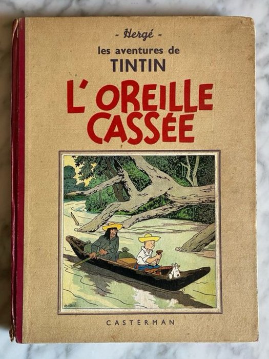 Tintin T6 - L'oreille Cassée (A15) - N&B - C - 1 Album - Herdruk - 1941