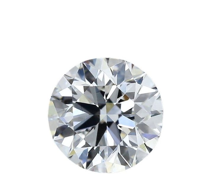 1 pcs 鑽石 - 0.90 ct - 圓形 - D (無色) - 無瑕疵的