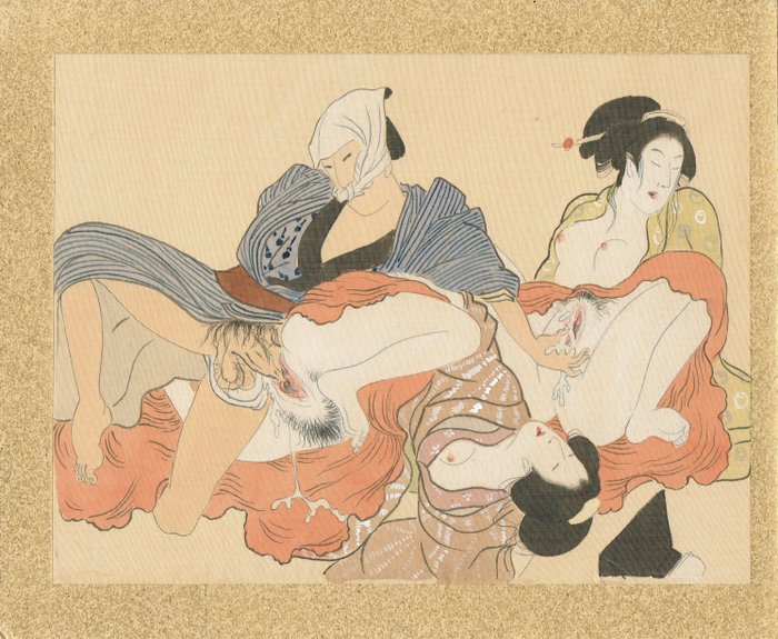 Shunga 春画 painting - Shōwa period (1926-89) - unknown - 日本