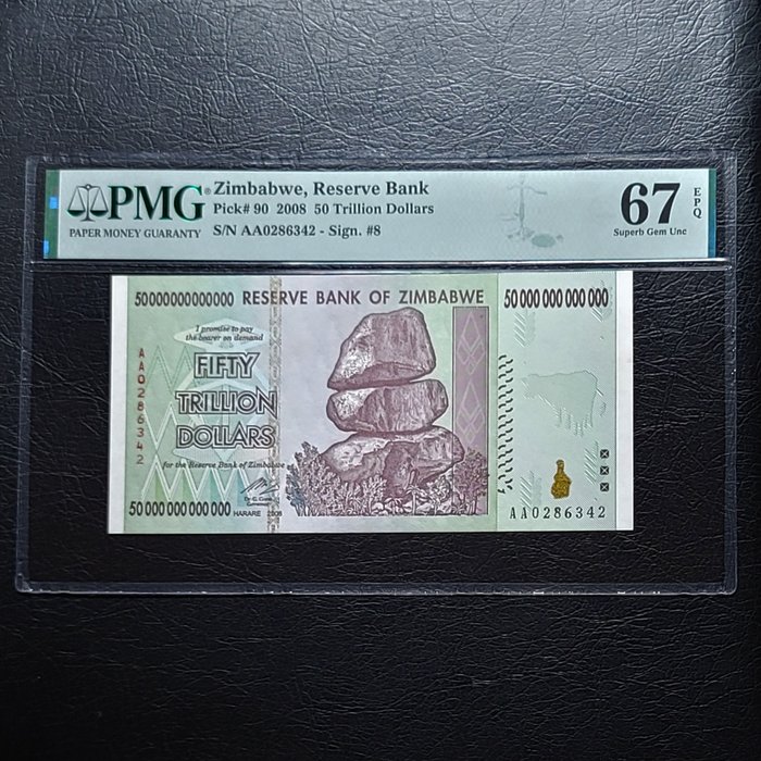 Simbabwe. - 50 Trillion Dollars 2008 - Pick 90  (Ohne Mindestpreis)