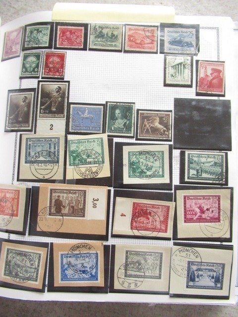 Świat  - W tym Niemcy i Austria, zaawansowana kolekcja znaczków