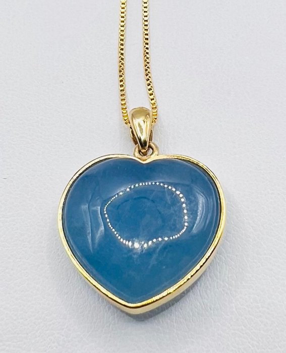 Amazing Gemmy Aquamarine Pendant, Beautiful Gold Plated 925Silver Aquamarine Necklace- 9.5 g