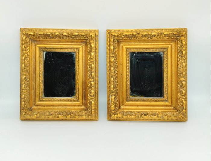 Espelho de parede (2)  - Folha de ouro, Madeira