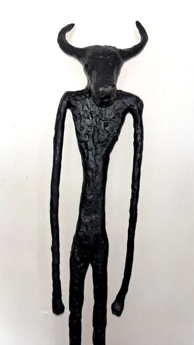 Abdoulaye Derme - Sculptură, Minotaure - 98 cm - Bronz pictat rece