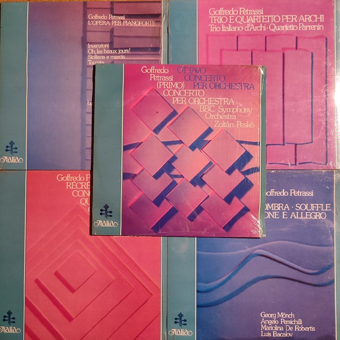 Goffredo Petrassi - 5 SEALED LP ALBUM - LP-Alben (mehrere Objekte) - Erstpressung - 1977