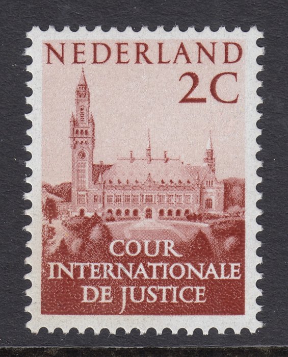 Holandia 1974 - Cour Internationale de Justice, na papierze Violino - NVPH D27b