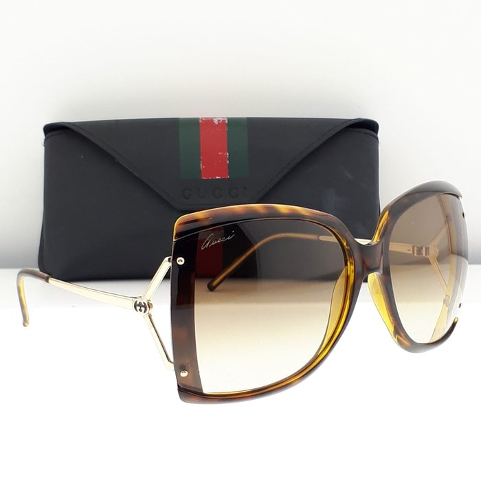 Gucci - Havana Butterfly Tortoise Shell and Gold Tone - 太阳镜