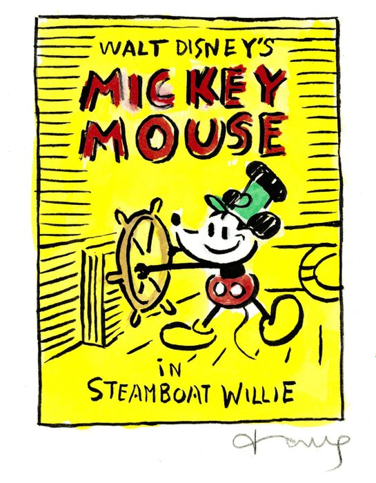 Tony Fernandez - Mickey Mouse - Steamboat Willie (1928) - Original artwork