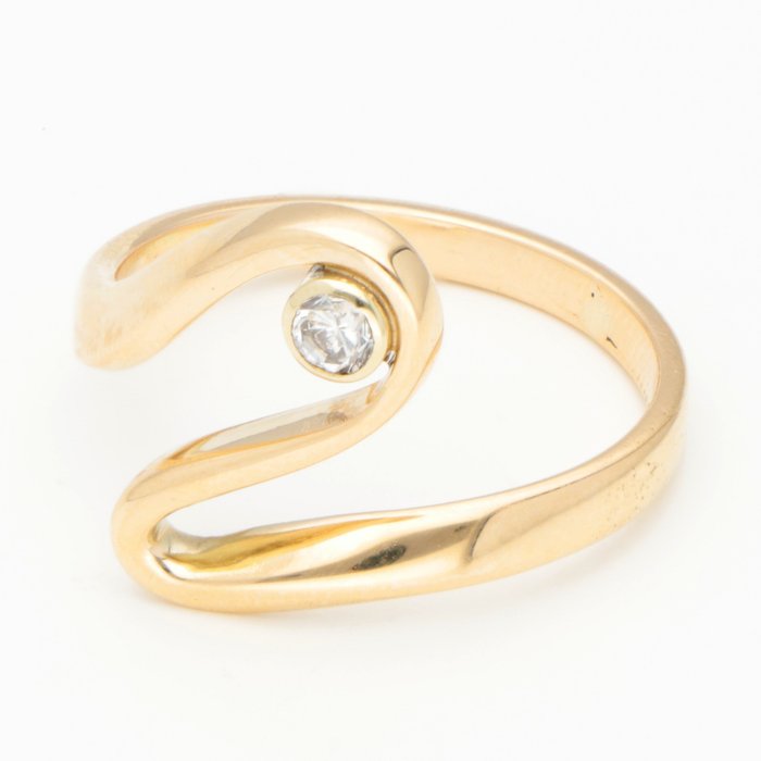 Ring - Geel goud  0.07ct. Diamant 