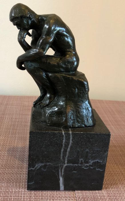 After Rodin - 塑像, De denker - 20 cm - 黄铜色
