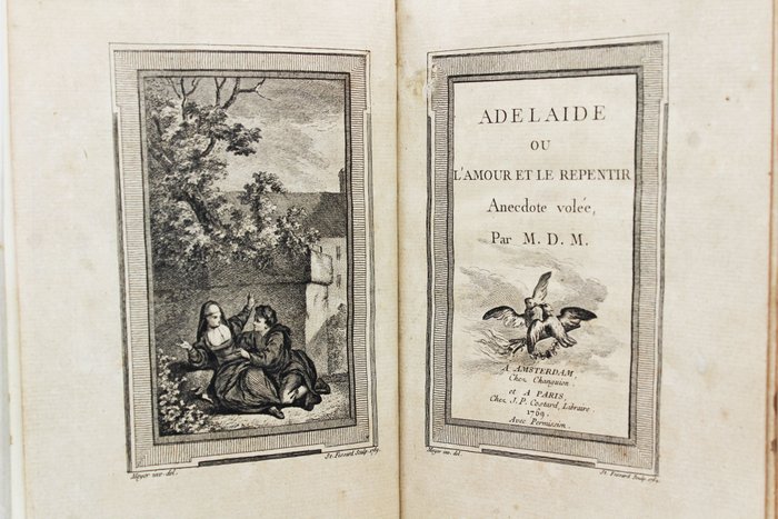 Nicolas Masson de Morvillers - Adelaide Ou L'Amour Et Le Repentir Anecdote Volée - 1769