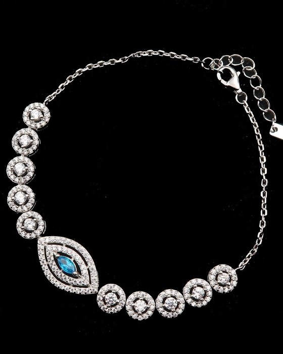 Topaz - Silver, Majestic protective bracelet - Blue Topaz - Inner peace and tranquility - Bracelet