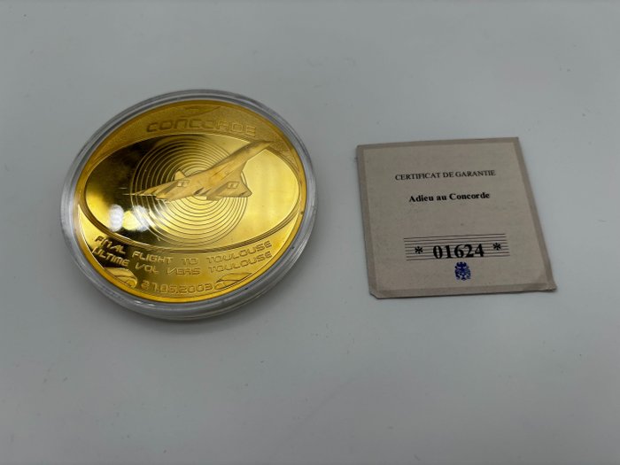 Airline- und Flughafen-Memorabilien - Letzter Flug nach Toulouse (letzter Concorde-Flug) - Medaille aus der Serie: „Abschied von der - 2010–2020