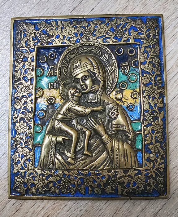 Icon - Mother of God of Feodor - Bronze