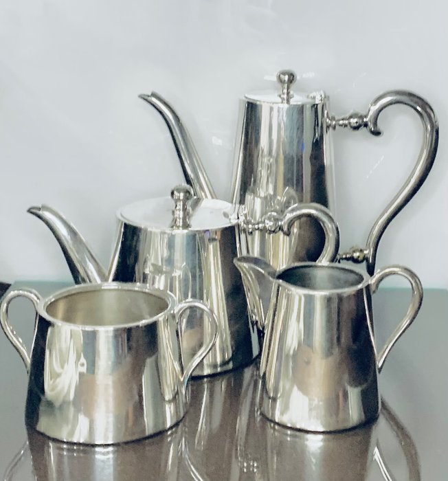 Wiskemann - Serviço de café e chá (4) - Banhado a prata
