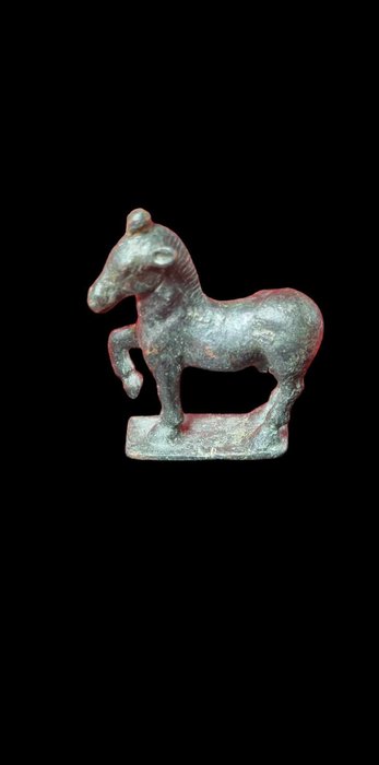 Ókori római Bronz Egy ló figurája