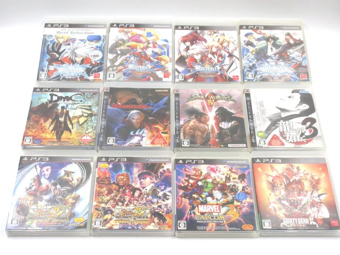 Sega, Namco Capcom - Street Fighter Soul Calibur Marvel Guilty Gear Soul Calibur Like a Dragon Yakuza Action Game Japan - PlayStation3 (PS3) - 電動遊戲套裝 (12) - 帶原裝盒
