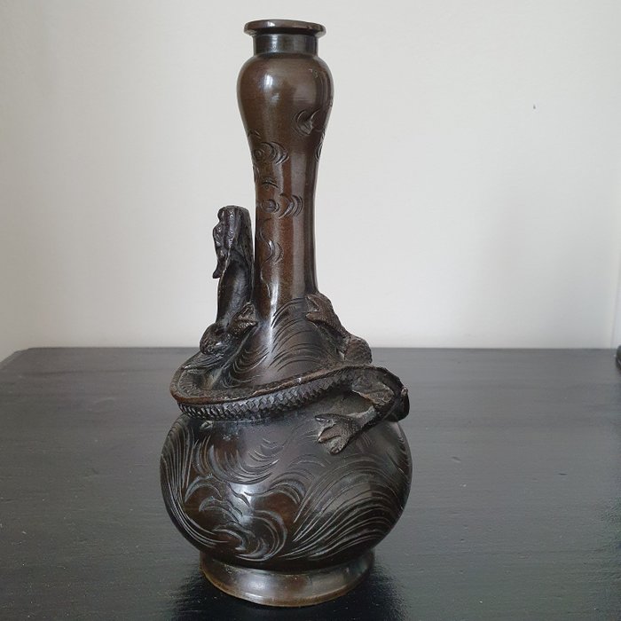 Vase - Bronse (patinert) - Japan - Meiji-periode (1868 – 1912)