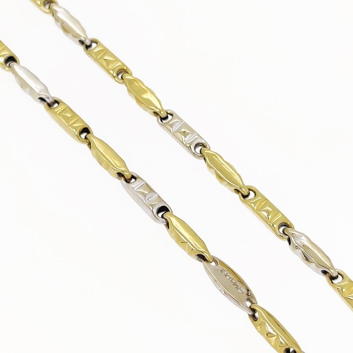 Halskette Gelbgold, Weißgold, 18 Karat 
