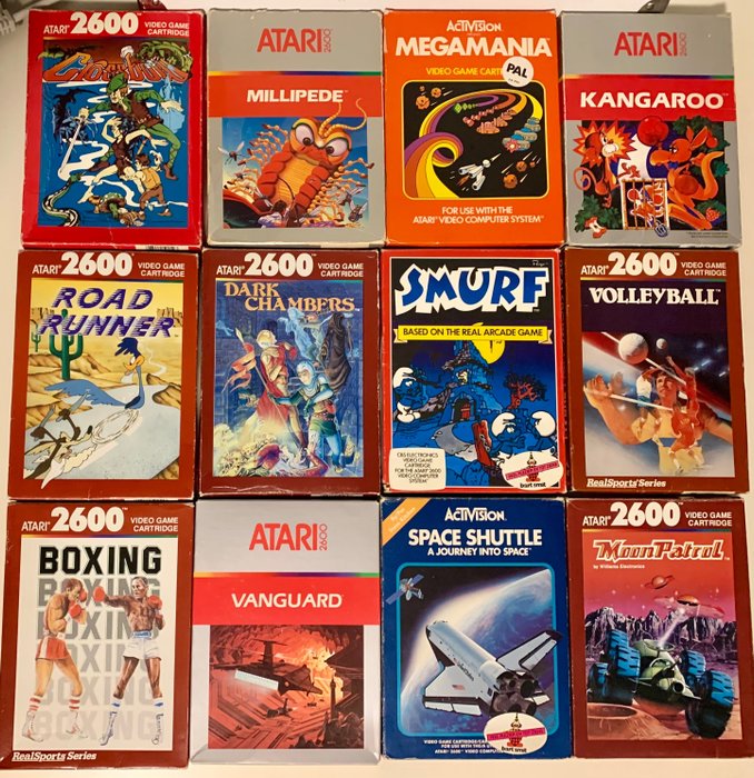 Atari - 2600 • 12 Boxed games  [including Space Shuttle] - 電動遊戲 (12) - 帶原裝盒