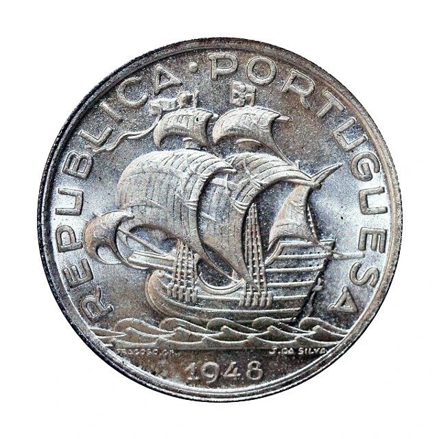 Portugal. República. 10 escudos - 1948 - Escassa