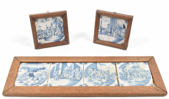 Πλακάκι (6) - Ολλανδικά πλακάκια με βιβλικές σκηνές - 1750-1800 