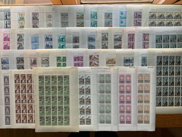 Spain 1956/1978 - Collection of complete sheets of the 2ºCentenarios