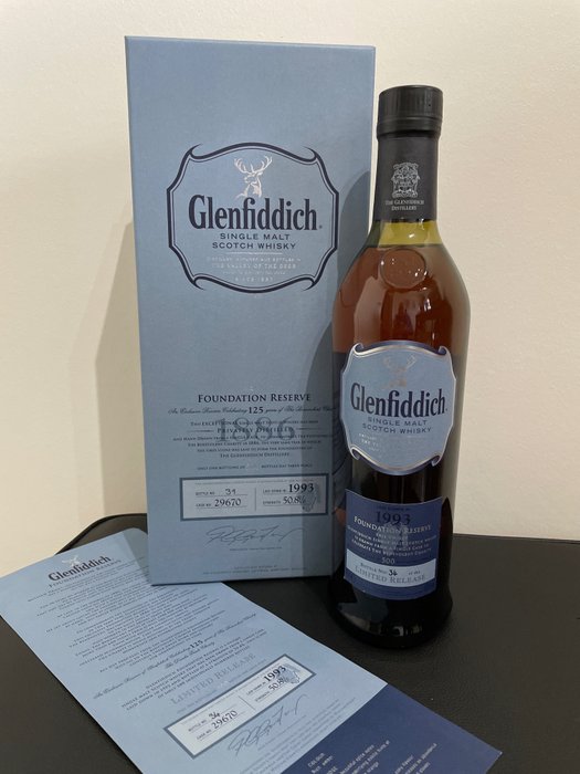 Glenfiddich 1993 - Foundation Reserve cask no. 29670 - 125 years of The Benevolent Charity - Original bottling  - 70cl