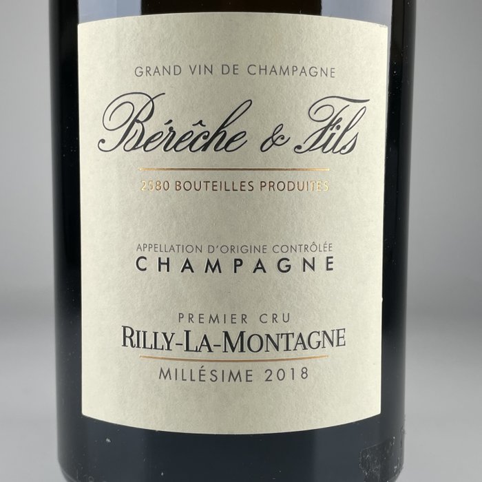 2018 Bérêche et Fils, Bereche et Fils , Rilly-La-Montagne - Champagne 1er Cru - 1 Flaskor (0,75L)