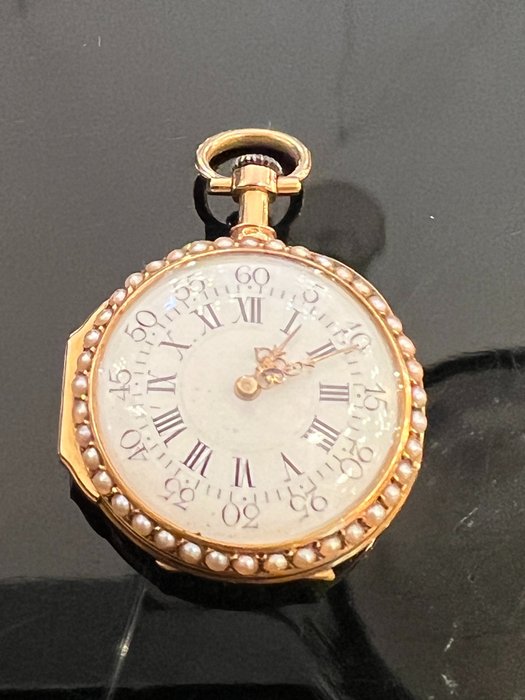 Lecoultre & Cie, Henri Dumont, Joaillier la Chaussée d'Antin à Paris - Oro de 18 kt - Oro amarillo - Collar con reloj