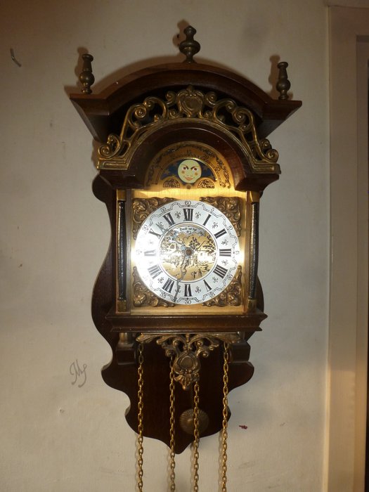 Wall clock - Sallander clock - Wood (Mahogany) - 1950-1960