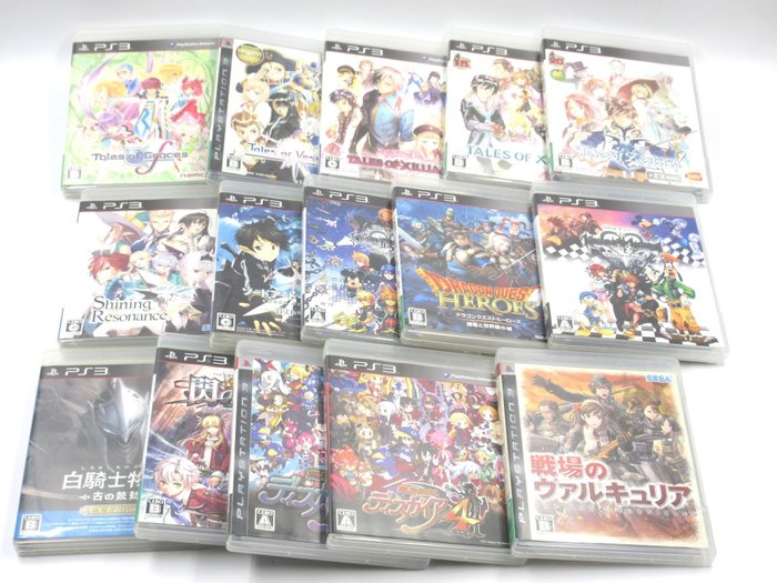 Square Enix Konami - Tales of Sword Art Online Kingdom Hearts Dragon Quest The Legend of Heroes Disgaea RPG set Japan - PlayStation3 (PS3) - Videojáték készlet (15) - Eredeti dobozban