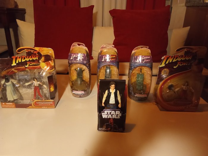 Hasbro - Star Wars, Indiana Jones - 5 Figuras Indiana Jones + 1 Figura Harrison Ford (Star Wars)