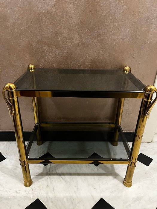 Centre table (1) - 玻璃, 黃銅