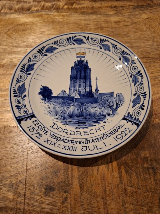 De Porceleyne Fles, Delft - Thomas van Arum - 盘子 - Grote kerk van Dordrecht - 陶器