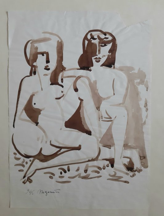 Renato Marino Mazzacurati (1907-1969) - Studio per due nudi