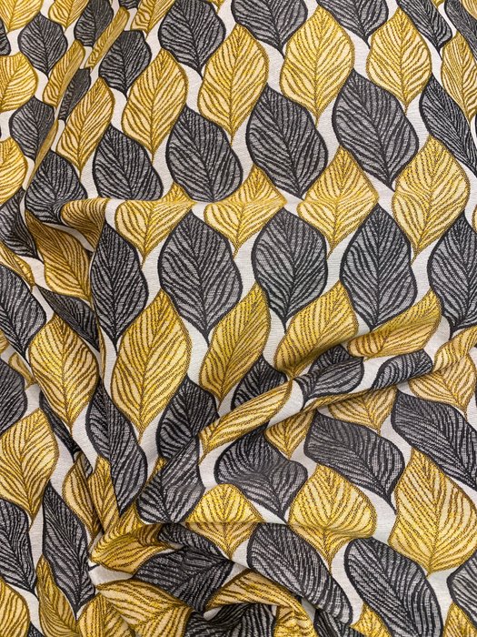 San Leucio tissu damassé art déco doré exclusif - Tissu d’ameublement  - 260 cm - 280 cm