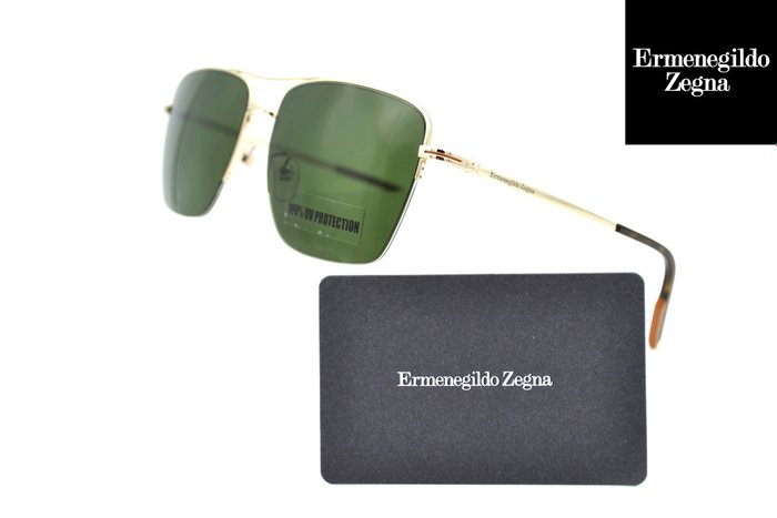 Ermenegildo Zegna - EZ0178D 32N - Gold Metal Design - Green Lenses by Zeiss - *New* - Zonnebril