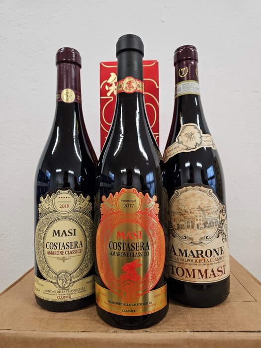 2017 Masi "Lunar Year", 2018 Masi Costasera & 2019 Tommasi - Amarone della Valpolicella - 3 Botellas (0,75 L)