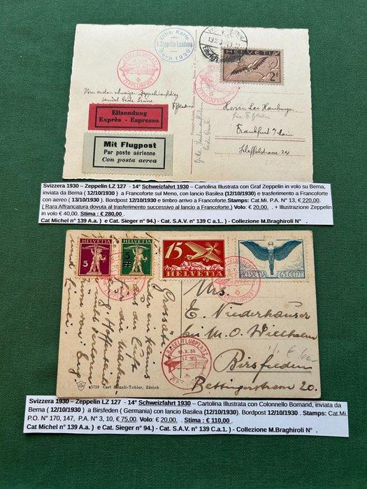 Plic poștal  (2) - Zboruri Zeppelin al 14-lea Schweizfahrt 1930