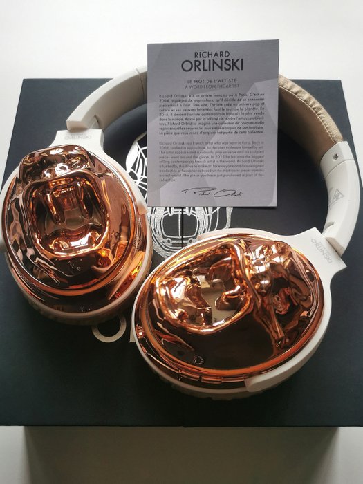 Richard Orlinski (1966) - Headphones KING KONG Pink Chrome + Box - COA